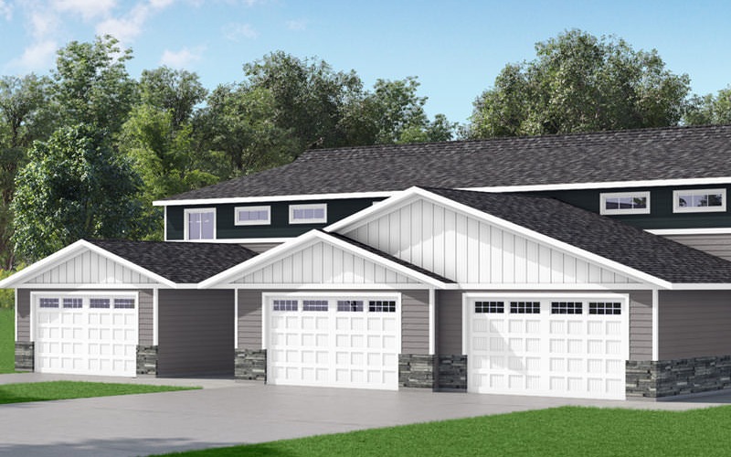 rendering of Rivers Bend cottage exteriors